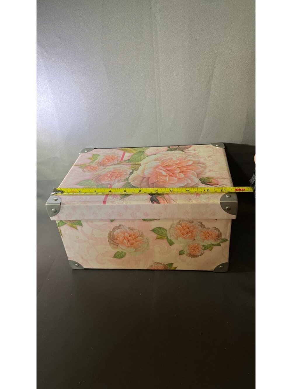 Tina Higgins Pink Floral Decorative Storage Box By Tri-Coastal - Picture 7 of 9